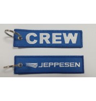 Crew embroidered keychain