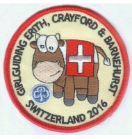 Girlguiding embroidered badge for Switzerland market