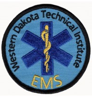 Emergency embroidered badge