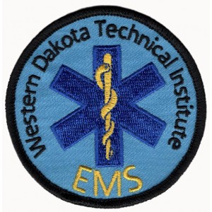 Emergency embroidered badge