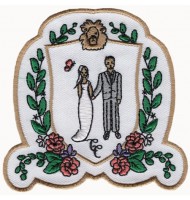 Celebrate wedding embroidered badge