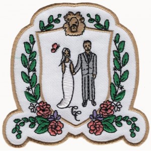 Celebrate wedding embroidered badge Celebrate wedding embroidered badge