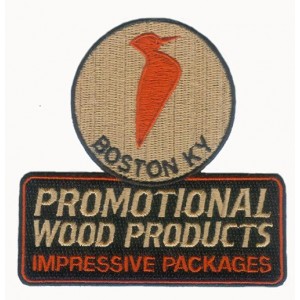 Promotional embroidered badge for Boston city Promotional embroidered badge for Boston city