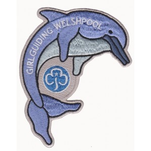 Girl guiding Welshpool embroidered badge Girl guiding Welshpool embroidered badge