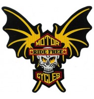 Ride-free motorcycle embroidered badges