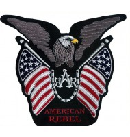  American flag motorcycle embroidered badge