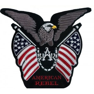  American flag motorcycle embroidered badge