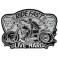 LIVE HARD motorcycle embroidered badge