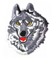 Wolf embroidered badge