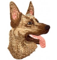 embroidered dog badge