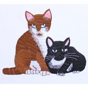 Cat embroidered badges