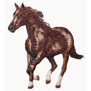 Beautiful horse embroidered badge
