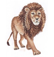 Strong embroidered badge of Lion