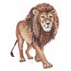 Strong embroidered badge of Lion