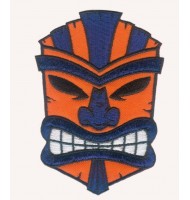 Embroidered mask badge