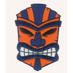 Embroidered mask badge
