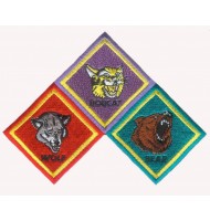 Different animal embroidered badges