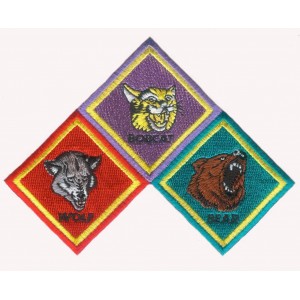 Different animal embroidered badges