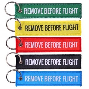 Remove Before Flight keychains