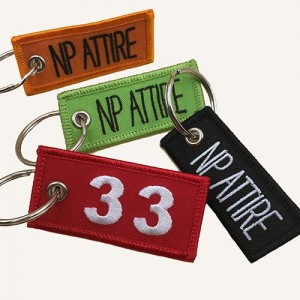 Embroidered keychain with various size Embroidered keychain with various size