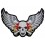 Skull motorcycle-biker embroidered badges
