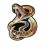 embroidered snake badge